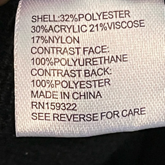 NEW Evereve Harlow Bomber Cardigan Medium Full Zip Faux Leather Panel Black - Picture 10 of 11